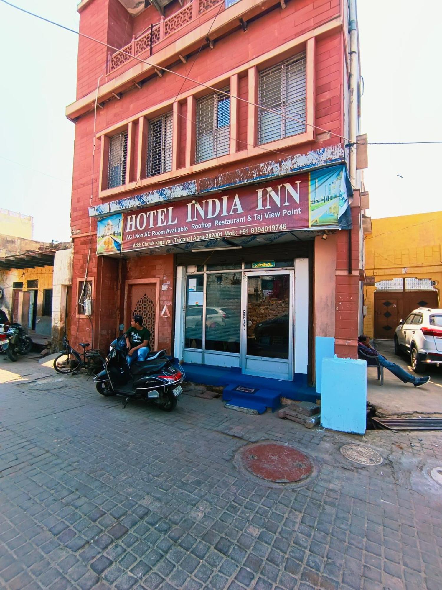 Hotel India Inn Walking Distance From Taj Mahal-- Rooftop Taj Mahal View Agra  Eksteriør bilde