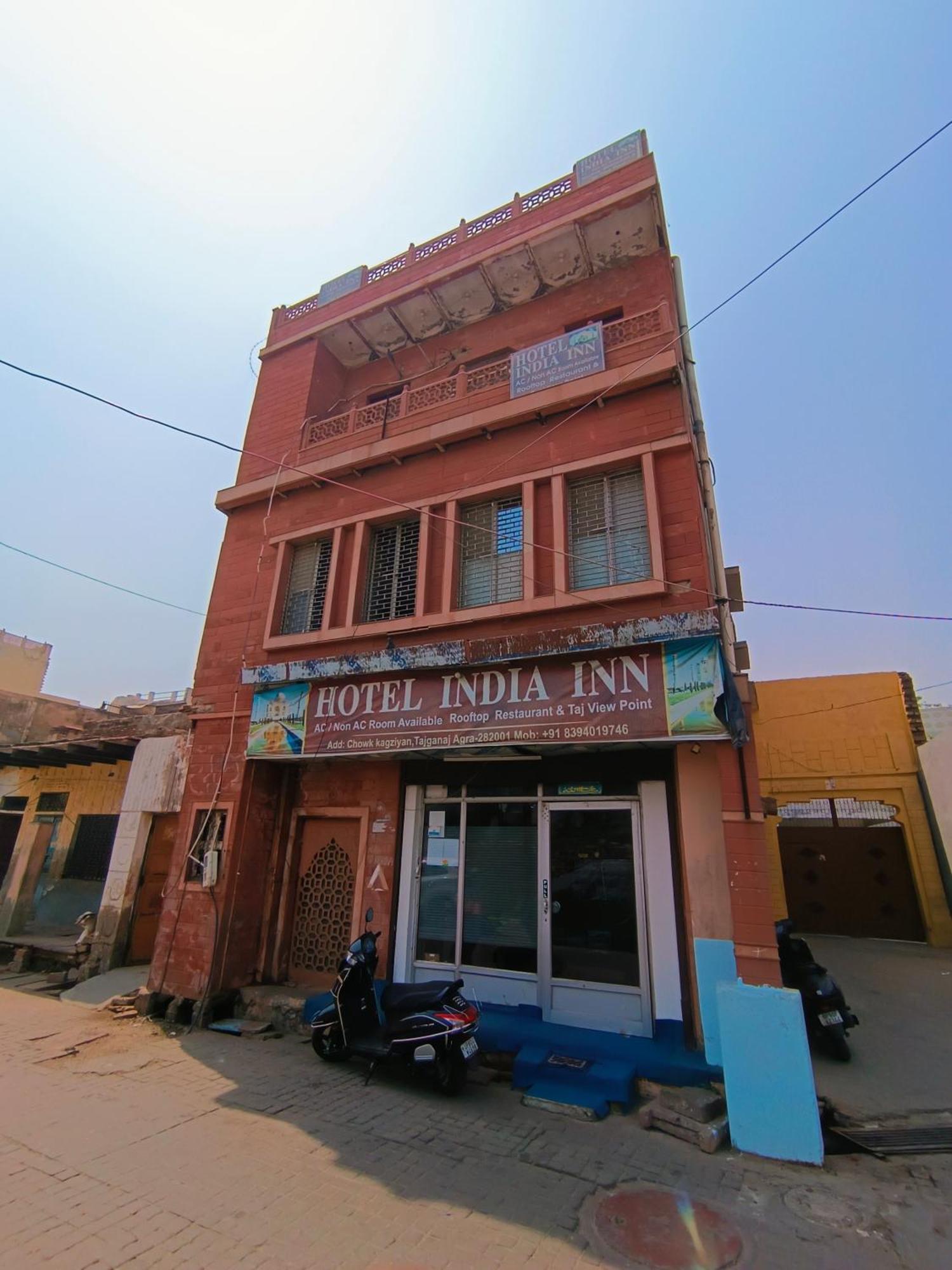 Hotel India Inn Walking Distance From Taj Mahal-- Rooftop Taj Mahal View Agra  Eksteriør bilde